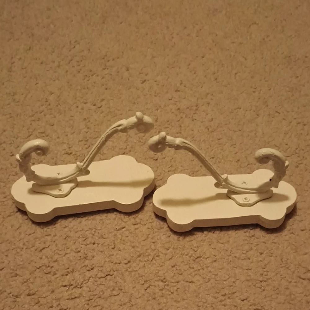 White Decorative Wall Hooks Home Decor Organization Set Of 2